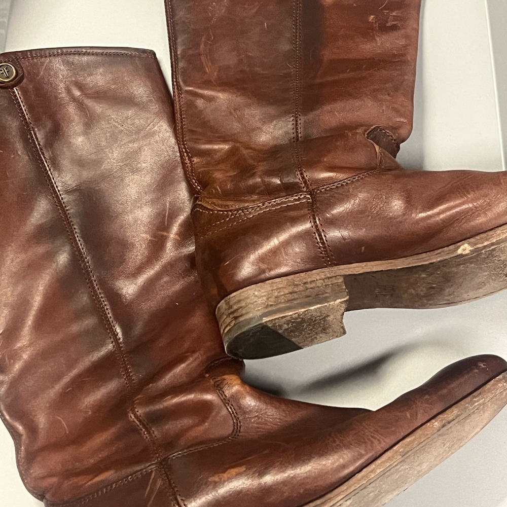 Brown Leather Riding Boots